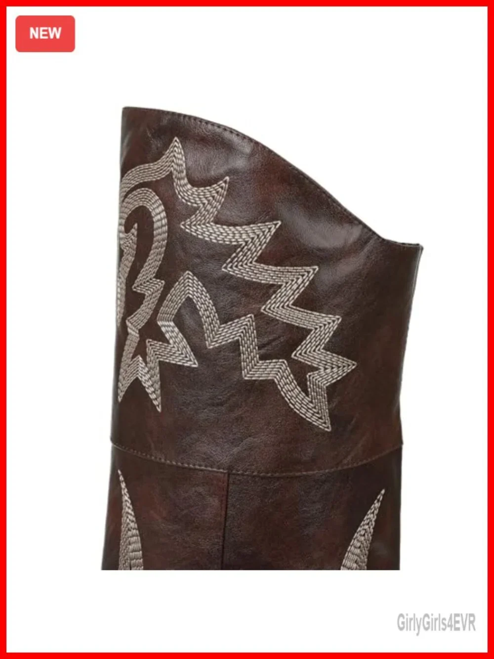 Over The Knee Cowboy Boots for Women Chunky Heel Pointed Toe PU